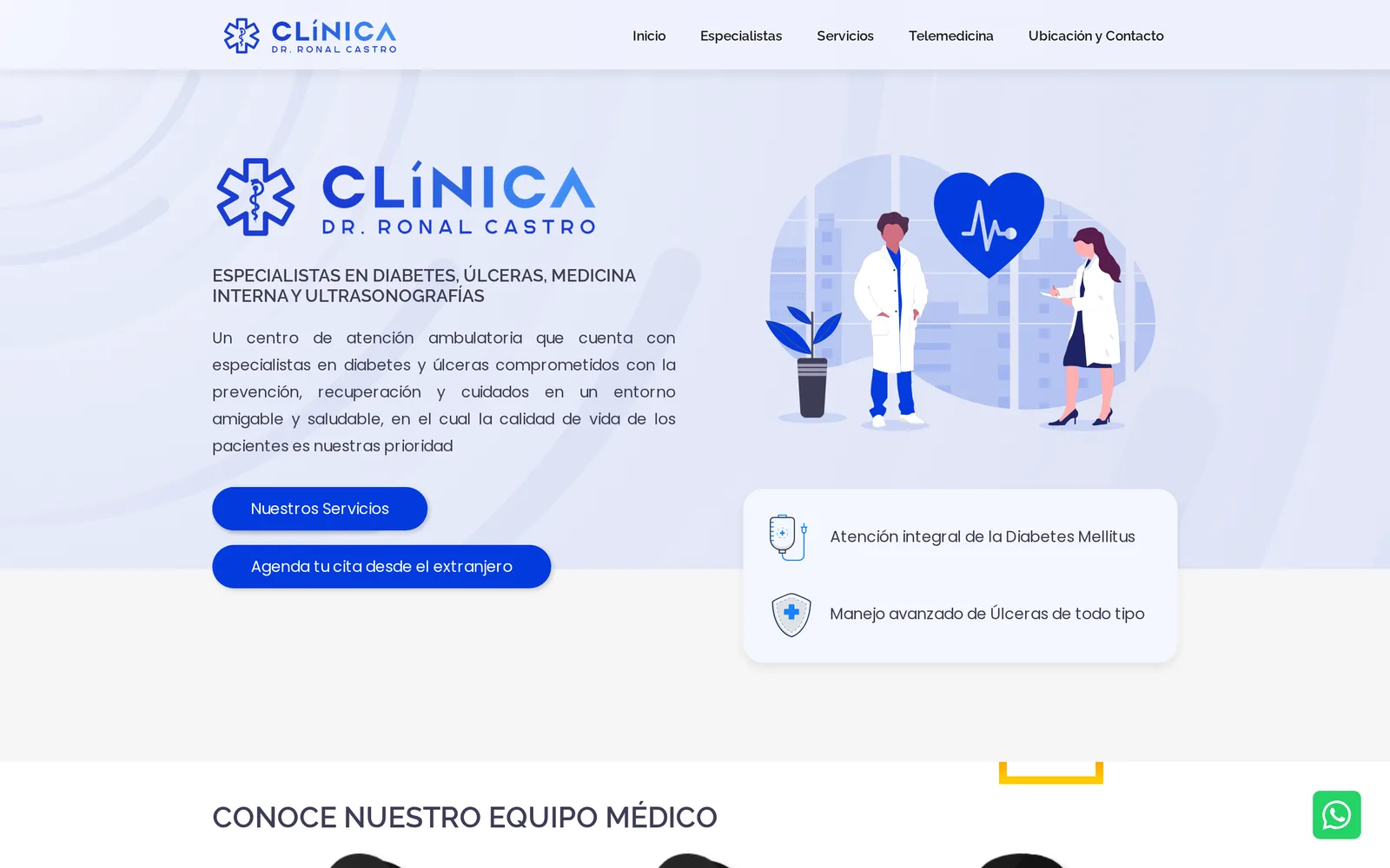 Captura de Clínica Dr. Ronal Castro